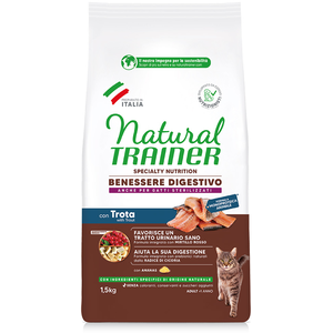 lot économique : 2 x 1,5 kg Natural Trainer Benessere Digestivo Truite... pas cher