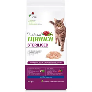Natural Trainer Sterilised Nourriture pour Chats Adultes Stérilisés avec Dinde - 10kg pas cher