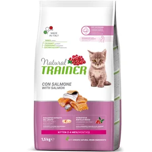 1,5kg saumon Natural Trainer Kitten OGM chat pas cher