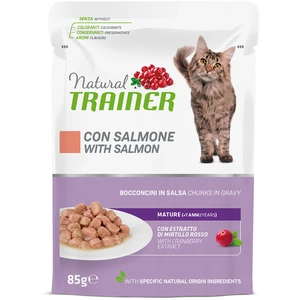 12x85g saumon mature Natural Trainer nourriture humide pour chats pas cher