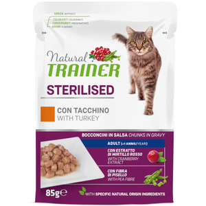 Natural TR. Chat Enveloppe stérilisée Dinde Gr. 85 pas cher