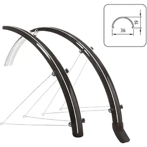 Wag Jeu De Garde-boue En Polycarbonate Avec Bavette 28´´ X 36 Mm pas cher