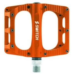 Pédales de BMX Freeride en aluminium avec picots Switch - orange - 100x90 mm pas cher