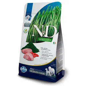 7kg Farmina N&D Spirulina Adult Medium/Maxi agneau pour chien pas cher