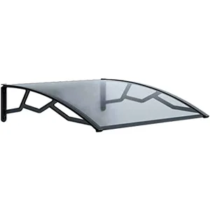 Auvent de Porte d'Entrée 100 x 120 cm - Polycarbonate Alvéolé Anti UV ... pas cher