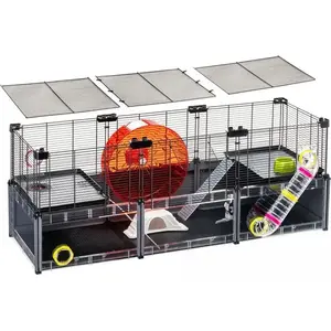 Comparateur de prix : Ferplast Multipla Hamster Large - Dierenverblijf - 107.5x37.5x42 cm Zwart