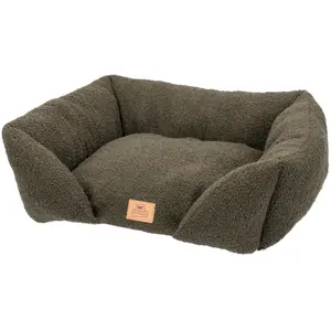 Ferplast Lit douillet Pamper Bouclé, vert L55xl45xH20cm, chiens et chats pas cher