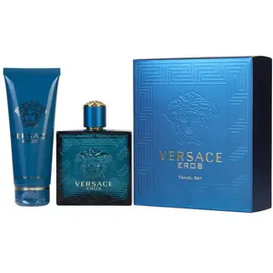 Versace Eros by Versace - Gift Set - 100 ml Eau De Toilette Spray + 100 ml Shower Gel pas cher