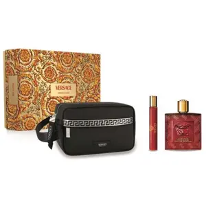 Men's Perfume Set Versace Eros Flame 3 Pieces pas cher