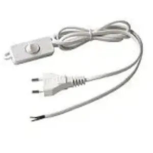 ELECTRALINE Cordon HO3vvh2f 1m50 inter fiche blanc blister pas cher