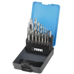 FERVI Jeu de tarauds et embouts en coffret 15 pcs pas cher