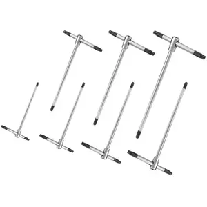 7 pièces clés en t mâles torx T8-T9-T10-T15-T20-T25-T30 Fervi 0405 pas cher
