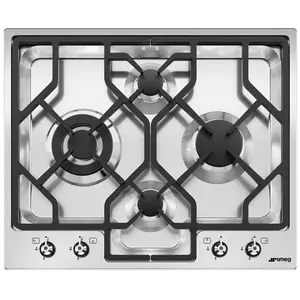 Smeg Table De Cuisson à Gaz Pgf64-4 60 Cm 4 Feux pas cher