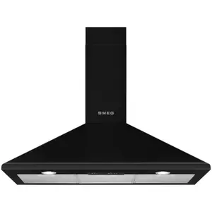 SMEG KSED95NEE - Afzuigkap - Wandschouw - 90 cm - Zwart pas cher