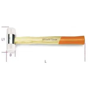 BETA, Marteau, 013900560 1390N 60 Nylonhämmer, Holzgriff pas cher