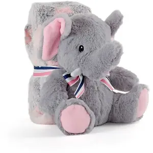 Perletti Éléphant En Peluche Et Couverture Allie pas cher