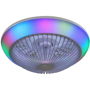 TANANT Ventilateur de plafond LED RGB 38 cm avec télécommande App   7 ... pas cher
