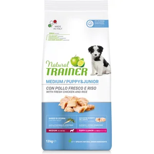 Natural Trainer Puppy & Junior Medium poulet pour chiot - 12 kg pas cher