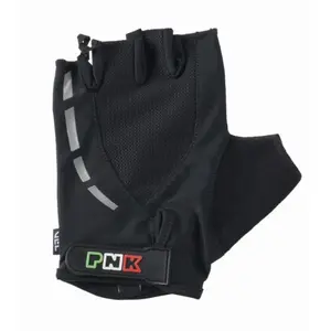 Gants demi-doigts VTT - PNK - Gel noir - Respirant - Mixte - Adulte pas cher