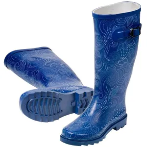 Bottes en caoutchouc 35 couleur bleu - Stocker pas cher