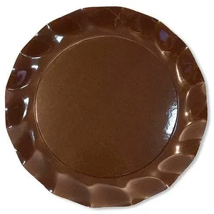 10 ASSIETTES PLATES MARRON 27CM  Marron, chocolat pas cher