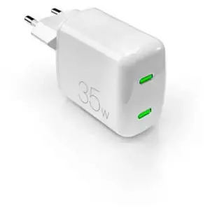 Chargeur pour téléphone mobile Puro Bloc secteur MiniPro Double USB-C 35W Blanc pas cher
