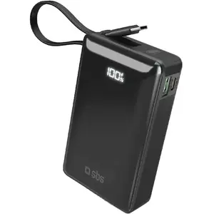 Comparateur de prix : Sbs Powerbank 1xusb-c & 1x Usb-a Int. Usb-c 20000mah 10w Lcd Black