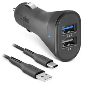 SBS TEKITCRC2U21AUL oplader voor mobiele apparatuur Smartphone Zwart Sigarettenaansteker Auto pas cher