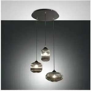 Fabas Luce, Suspension, Suspension Nordal E27 Ø580mm Noir Gris (E27) pas cher