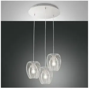 Fabas Luce, Suspension, Suspension Camp E27 Ø500mm Blanc (E27) pas cher