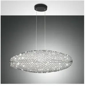 Fabas Luce Sumter Plafonnier sphérique LED en verre noir pas cher
