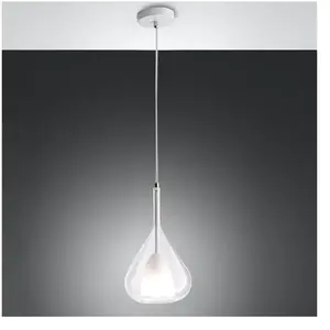 Fabas Luce Lila Dôme Suspension Plafonniers Verre Transparent, E27Vendu parmanomano