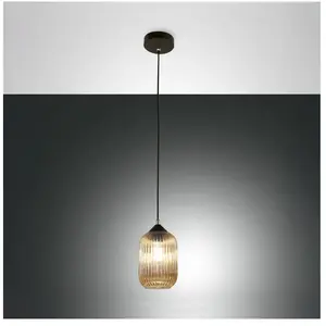 Fabas Luce, Suspension, Suspension Aston E27 Ø140mm Ambre (E27) pas cher