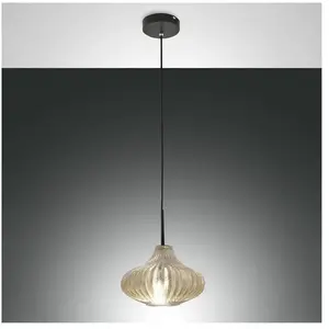 Fabas Luce, Suspension, 372340167Pendelle Budelli couleur champagne (E27) pas cher