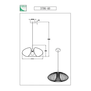 Fabas Luce, Suspension, Suspension Fassa E27 Ø600mm or (E27) pas cher