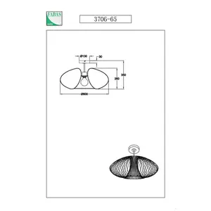 Fabas Luce, Applique + plafonnier, Plafonnier Fassa E27 Ø600mm or (E27) pas cher