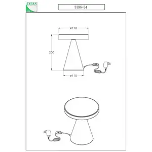 Fabas Luce, Lampe de table, Gilardo (720 lm) pas cher