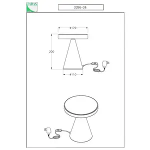 Interio, Lampe de table, Gilardo (750 lm) pas cher