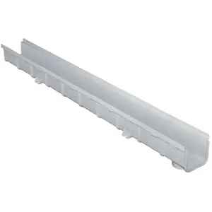 FIRSTPLAST Caniveau emboîtable en PVC 100x75x1000mm - Séri... pas cher