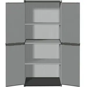 Comparateur de prix : SOGENEX TOOD Lot de 3 armoires hautes de rangement 3 tablettes en résine