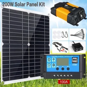 WELAN Kit Panneau Solaire Monocristallin avec Contrôleur de Charge Éta...Vendu parcdiscount
