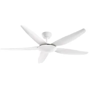 Ventilateur de Plafond avec Lumière Perenz 7200 B Blanc d. 142 cm, 5 Pales, 5 Vitesses, Moteur DC 50W, Silencieux pas cher