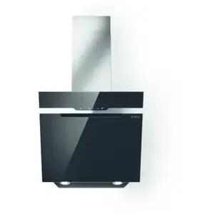 Elica Hotte Cheminée coudée Elica MAJESTIC BL/A/60 - Inox et verre noir
