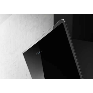 Elica Hotte Cheminée coudée Elica SHIRE BL/A/90 - Verre noir pas cher