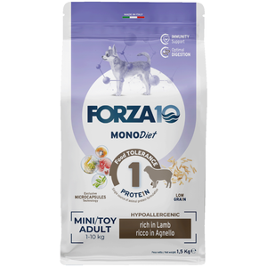 1,5 kg FORZA10 Mini & Toy Diet agneau, riz - Croquettes pour chien pas cher