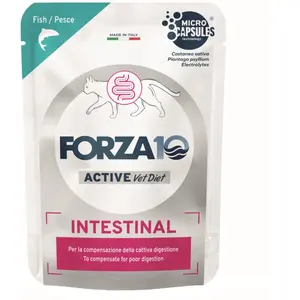 12x80 g Intestinal Actiwet poisson Forza 10 nourriture humide pour chat pas cher