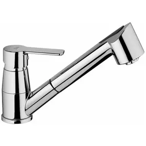 Mélangeur d'évier de cuisine avec douche extractible Paffoni Red RED183CR Chromé pas cher