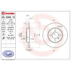 BREMBO Disques de frein pour BMW: Série 3 (Ref: 08.3068.10) pas cher