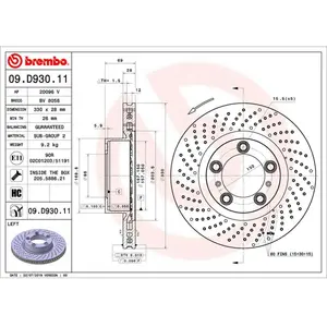 Comparateur de prix : Remschijf 09D93011 Brembo