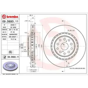 Remschijf 09D69311 Brembo pas cher